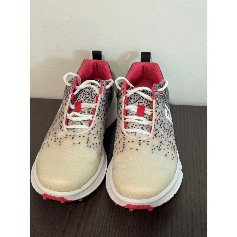 FootJoy Fuel Spikeless Golf Shoes Womens 8 Pink Black Waterproof Athletic